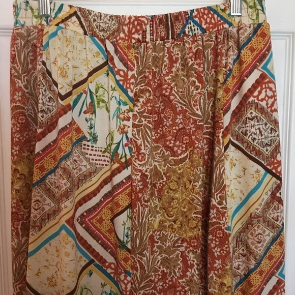 Cato pull on maxi skirt sz 22/24. Beautiful fall colors, elastic waist, pockets. - Picture 4 of 8